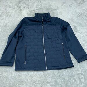 Nautica Mens XXL Navy Full Zip Jacket Polyester Shell & Lining a1039